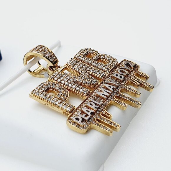 "14K Gold Plated Cubic Zircon Pendant, EVBRS653 - Picture 9 of 11